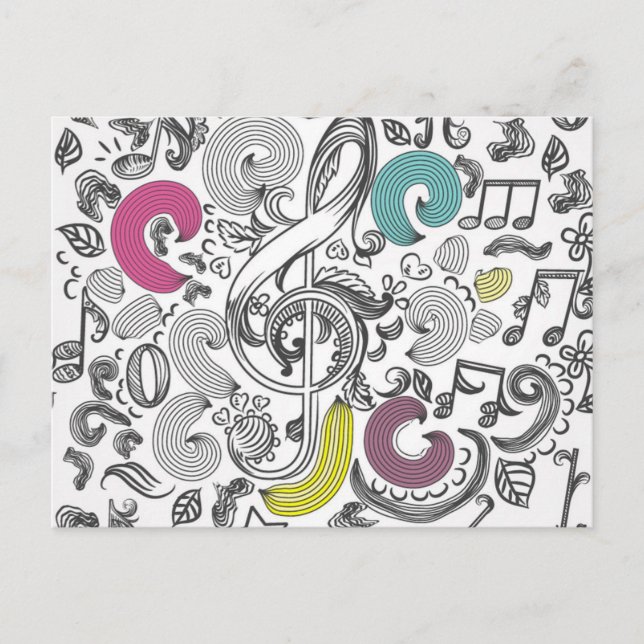 Music mönster vykort (Framsida)