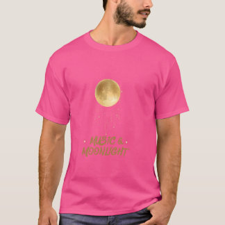 Music & Moonlight Golden Night Himmel T Shirt