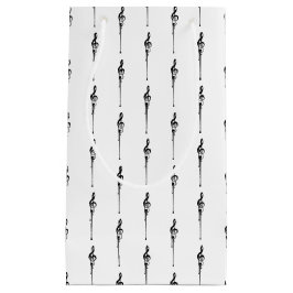 Music Motif Smälter Treble Clef Black and White