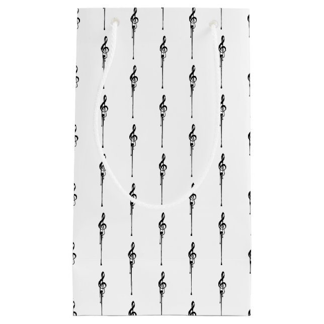 Music Motif Smälter Treble Clef Black and White (Framsidan)