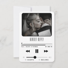 Music MP3 Player Bröllop Photo White OSA Kort