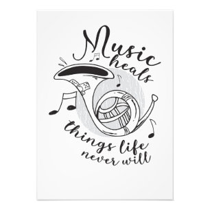 Music Music Heals Sak Life Fototryck