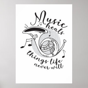 Music Music Heals Sak Life Poster