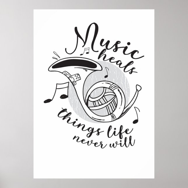Music Music Heals Sak Life Poster (Framsidan)