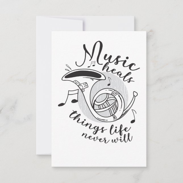 Music Music Heals Sak Life Tack Kort (Framsida)