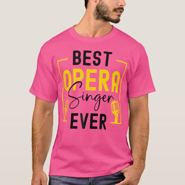 Music Musical Choir Opera Singer T Shirt (Framsida)