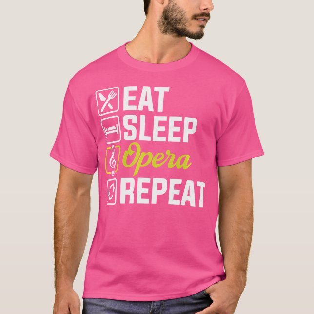 Music Musical Choir Opera Singer T Shirt (Framsida)