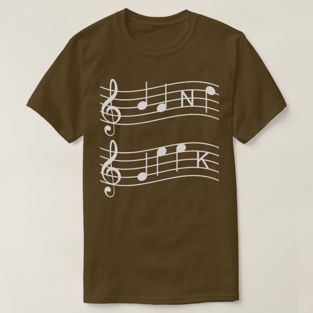 Music Musik noter T Shirt (Design framsida)