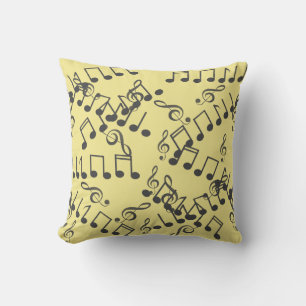 Music Musik noter Treble Clef Pillow Cushion Kudde
