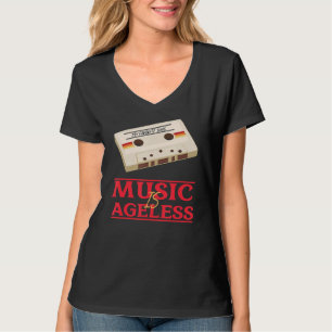 Music (musik) Retro Cassette Tape Mixtape är utan T Shirt
