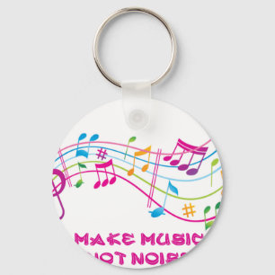 MUSIC NOT NOISE FAÇA MÚSICA NÃO BARULHO NYCKELRING