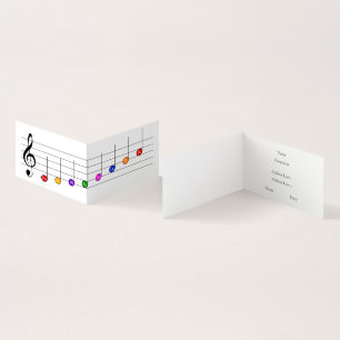 Music Notation Guide för barn Music Professionell Visitkort