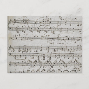 Music Notation Vintage Lakan Music Vykort