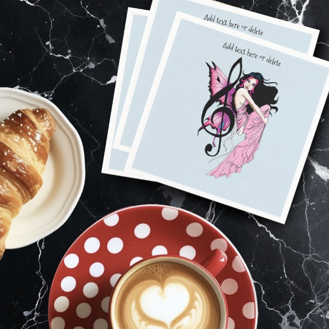 Music Note Butterflies Fairy Pappersservett (Skapare uppladdad)