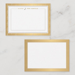 Music Note Card med Embossed Treble Clef Anteckningskort