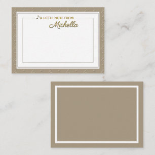 Music Note Card med Embossed Treble Clef Anteckningskort