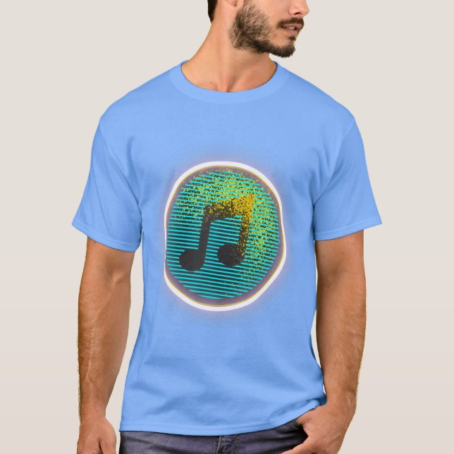 Music Note Colorful Musical Älskare Birthday vinta T Shirt (Framsida)