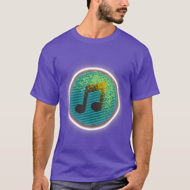 Music Note Colorful Musical Älskare Birthday vinta T Shirt (Framsida)