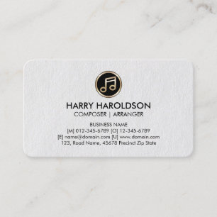Music Note Composer Arranger Premium-Affärskort Visitkort