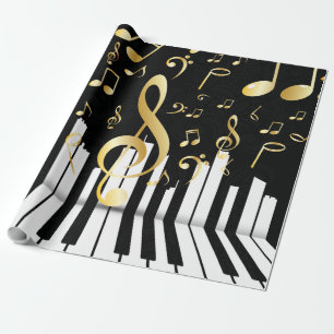 Music Note elegant Luxury piano nycklar Presentpapper