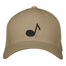 Music Note Embroized Cap