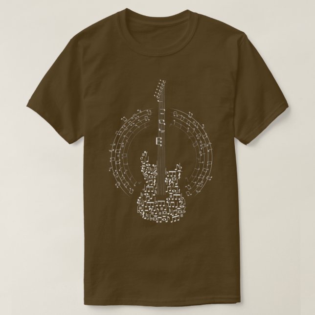Music Note Guitar Coola Musical Design844 T Shirt (Design framsida)