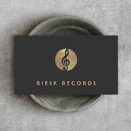 Music Note Guld Sequin Musician Visitkort