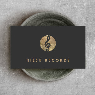 Music Note Guld Sequin Musician Visitkort