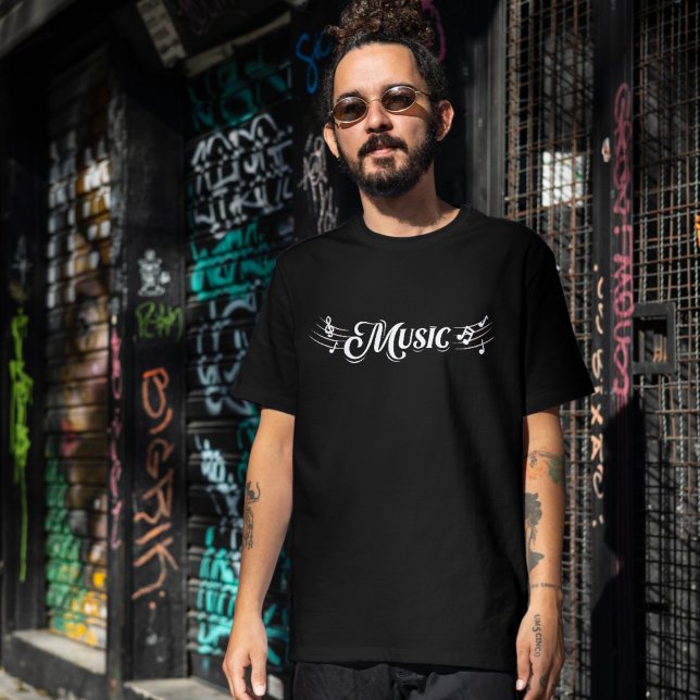 Music Note Heart Shirt - Piano & Music Älskare Gif T Shirt (Music Note Heart Shirt - Piano & Music Lover Gift - Musician Tee)