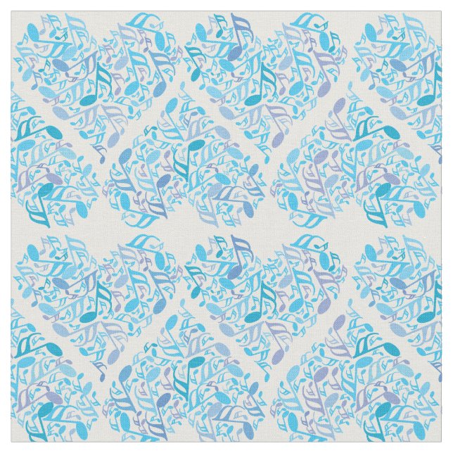 Music Note Heart Tyg (Närbild)