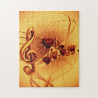 Music Note Hearts Puzzle Pussel