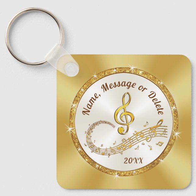 Music Note Keychain BULK eller köp One, Anpassade Nyckelring (Framsida)