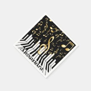 Music Note Luxury piano nycklar Pappersservett