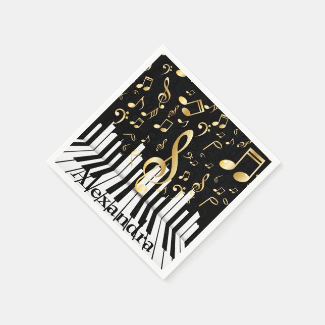 Music Note Luxury piano nycklar Pappersservett (Hörn)