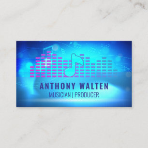 Music Note Modern Logotyp Ljud Visitkort