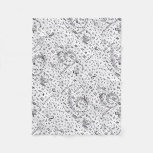 Music Note Mönster Music Tema Fleecefilt