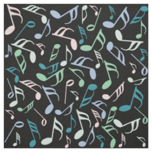 Music Note Mönster Tyg
