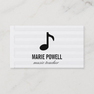 Music Note/Music Lakan Visitkort