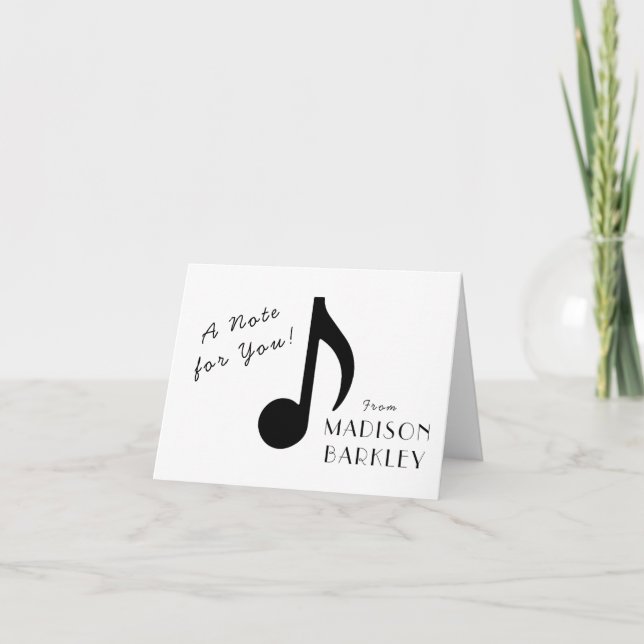 Music Note Musician Teacher Anteckningskort (Framsida)