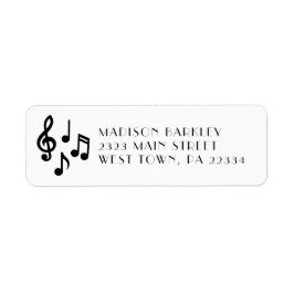Music Note Musician Teacher Returadress Etikett
