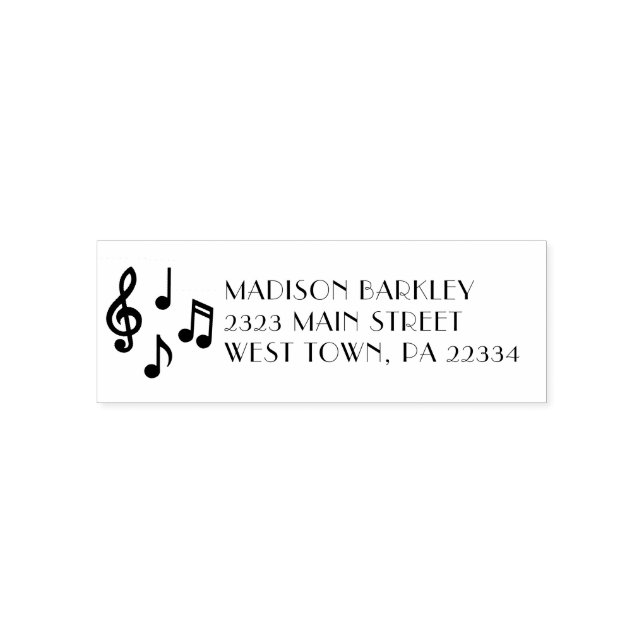 Music Note Musician Teacher Självfärgande Stämpel (Design)