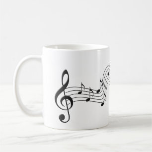 Music Note Notes Sång-symbol som betecknar musiks Kaffemugg
