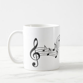 Music Note Notes Sång-symbol som betecknar musikso Kaffemugg