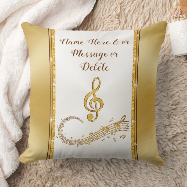 MUSIC Note Pillow, Personlig Music Gifts Kudde (Filt)
