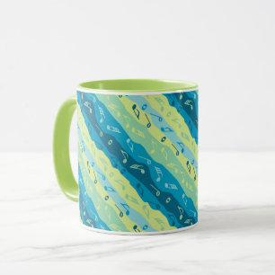 Music Note Rand Brown och Blue Mugg