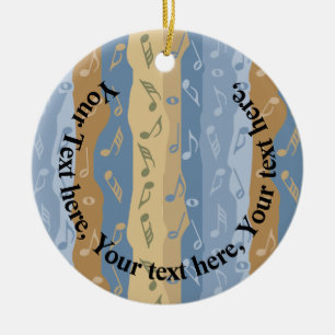 Music Note Rand Brown och Blue Ornament