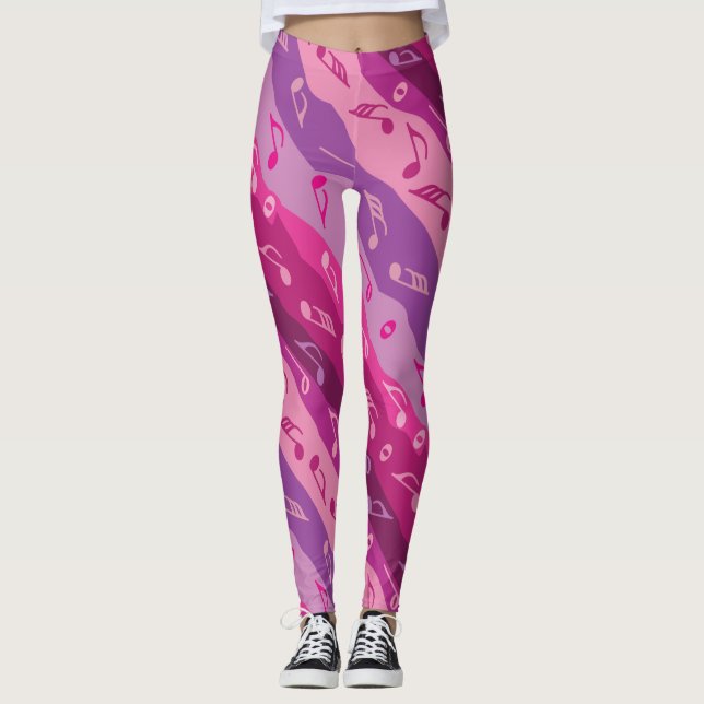 Music Note Rand Leggings (Framsida)