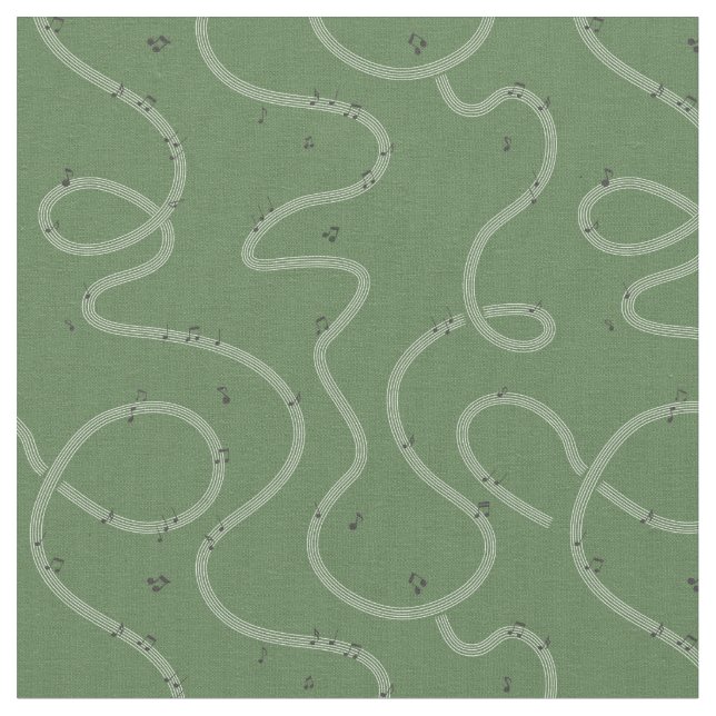 Music Note Sign Green additional Tyg (Närbild)