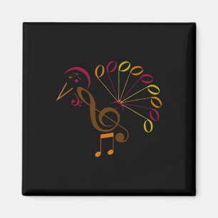 Music Note Symbol Turkey Music Teacher Thanksgiin Magnet
