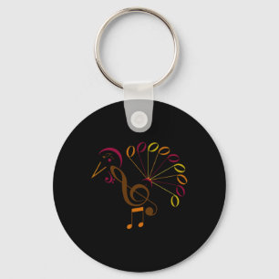 Music Note Symbol Turkey Music Teacher Thanksgiin Nyckelring